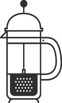 French Press brewer icon